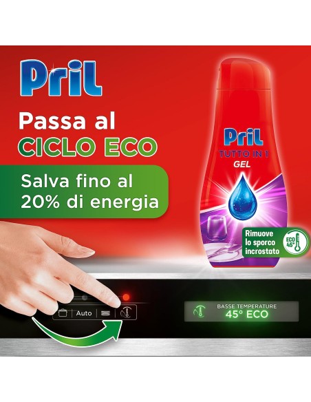 pril tutto in 1 gel detergente lavastoviglie - 35 lavaggi - 630ml - classico: tuttocasashop.live: pulizia e cura della casa