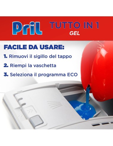 pril tutto in 1 gel detergente lavastoviglie - 35 lavaggi - 630ml - classico: tuttocasashop.live: pulizia e cura della casa