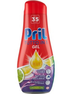 pril tutto in 1 gel detergente lavastoviglie - 35 lavaggi - 630ml - limone: tuttocasashop.live: pulizia e cura della casa