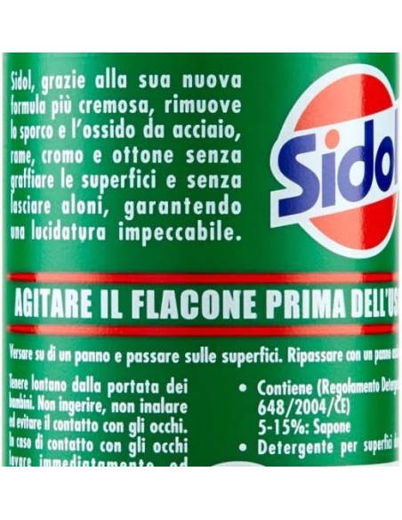 sidol lucida metalli universale - 150ml - per tutti i tipi di metallo: tuttocasashop.live: pulizia e cura della casa