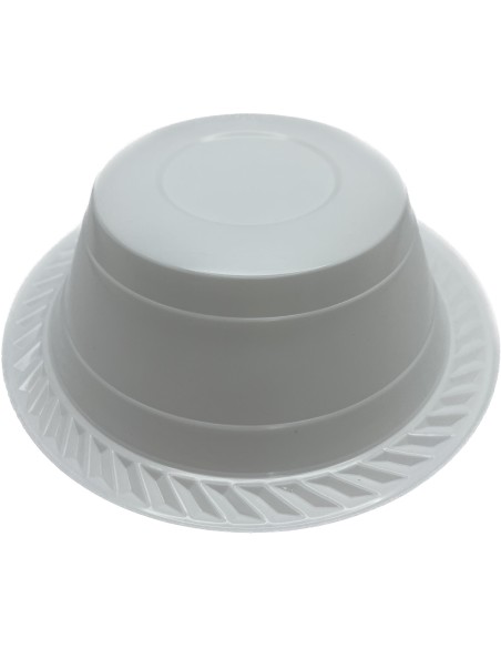 25 ciotole in plastica riutilizzabili - 500cc - diametro 17cm - bianco: tuttocasashop.live: carta & monouso