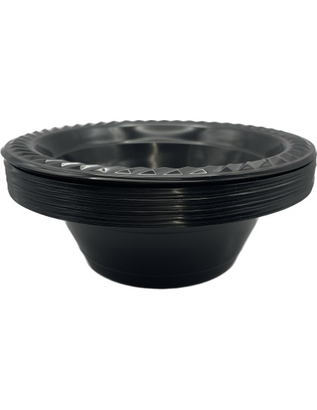 25 ciotole in plastica riutilizzabili - 500cc - diametro 17cm - nero: tuttocasashop.live: carta & monouso