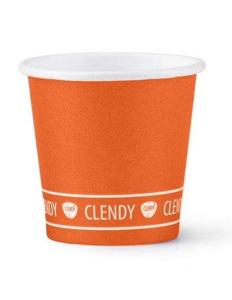 clendy bicchieri caffe' monouso in carta da 75ml - 50 pezzi - arancio: tuttocasashop.live: carta & monouso