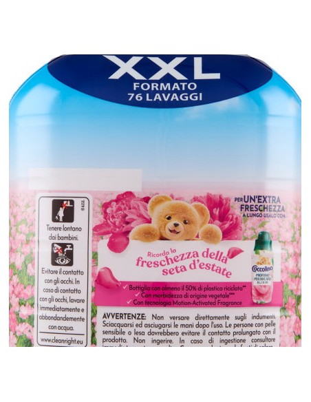 coccolino ammorbidente concentrato - xxl 76 lavaggi 1750ml - seta: tuttocasashop.live: prodotti per bucato e tessuti