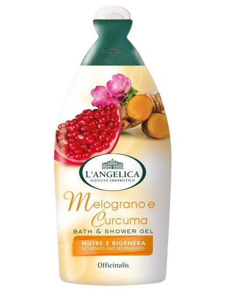 l'angelica bagnoschiuma 500ml - melograno e curcuma: tuttocasashop.live: igiene e cura della persona