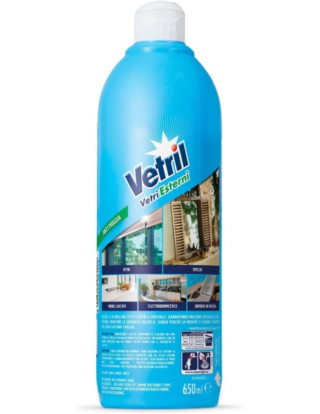 vetril vetri 650ml - vetri esterni anti pioggia con scudo anti goccia: tuttocasashop.live: pulizia e cura della casa
