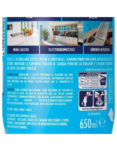 vetril vetri 650ml - vetri esterni anti pioggia con scudo anti goccia: tuttocasashop.live: pulizia e cura della casa