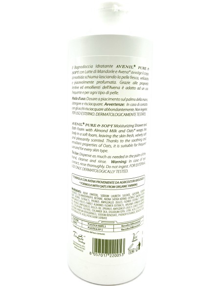 avenil doccia & bagnoschiuma - 400ml - delicato - latte & avena: tuttocasashop.live: igiene e cura della persona