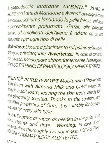 avenil doccia & bagnoschiuma - 400ml - delicato - latte & avena: tuttocasashop.live: igiene e cura della persona
