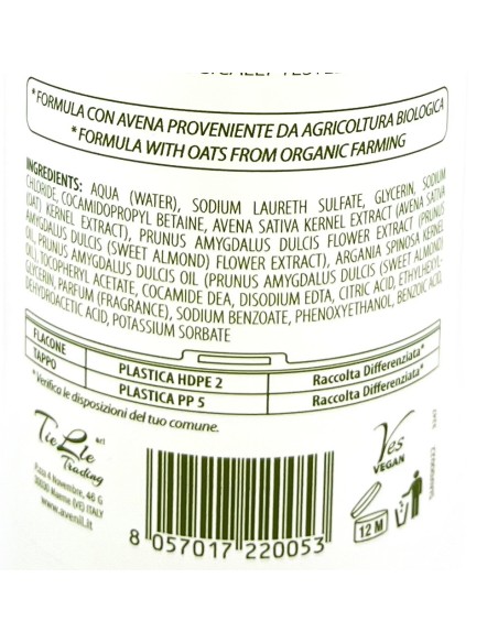 avenil doccia & bagnoschiuma - 400ml - delicato - latte & avena: tuttocasashop.live: igiene e cura della persona
