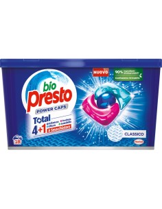 bio presto power caps detersivo lavatrice - 18 capsule - classico: tuttocasashop.live: prodotti per bucato e tessuti