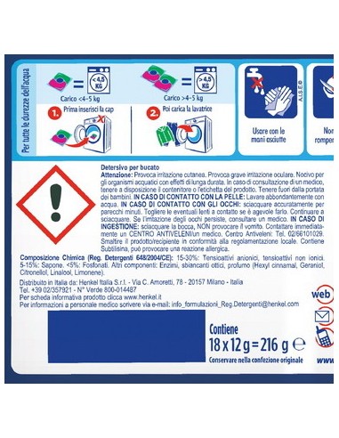 bio presto power caps detersivo lavatrice - 18 capsule - classico: tuttocasashop.live: prodotti per bucato e tessuti