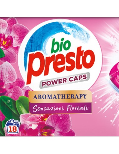 bio presto power caps detersivo lavatrice - 18 capsule - color: tuttocasashop.live: prodotti per bucato e tessuti