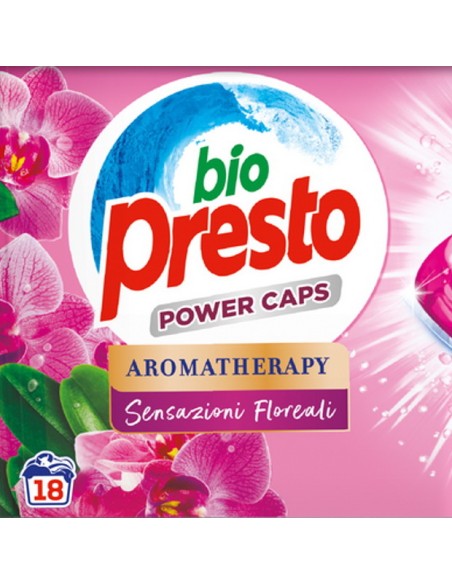 bio presto power caps detersivo lavatrice - 18 capsule - color: tuttocasashop.live: prodotti per bucato e tessuti