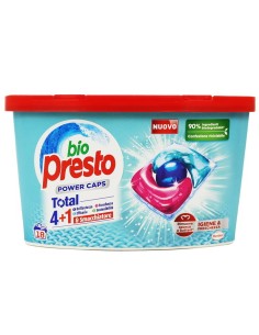 bio presto power caps detersivo lavatrice - 18 capsule - igiene e freschezza: tuttocasashop.live: prodotti per bucato e tessuti