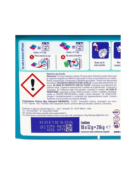 bio presto power caps detersivo lavatrice - 18 capsule - igiene e freschezza: tuttocasashop.live: prodotti per bucato e tessuti