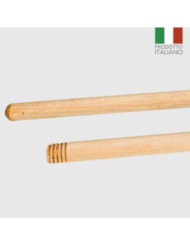 irge manico scopa legno 130cm - attacco universale a vite - legno di faggio: tuttocasashop.live: pulizia e cura della casa