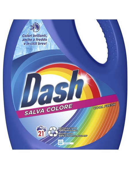 dash detersivo lavatrice liquido 21 lavaggi 1050ml - salva colore: tuttocasashop.live: prodotti per bucato e tessuti