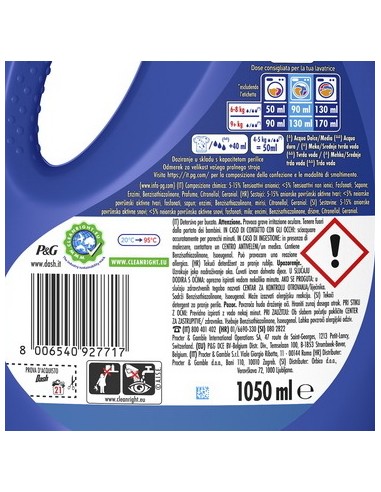 dash detersivo lavatrice liquido 21 lavaggi 1050ml - salva colore: tuttocasashop.live: prodotti per bucato e tessuti