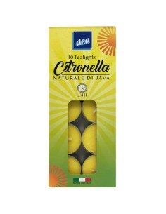 dea tealights - 10 candele alla citronella - allontanano le zanzare: tuttocasashop.live: pulizia e cura della casa