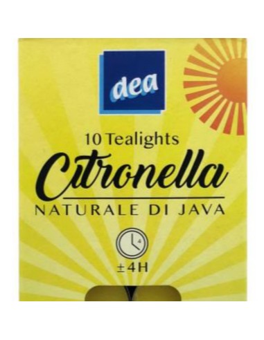 dea tealights - 10 candele alla citronella - allontanano le zanzare: tuttocasashop.live: pulizia e cura della casa