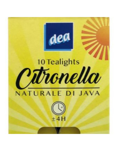 dea tealights - 10 candele alla citronella - allontanano le zanzare: tuttocasashop.live: pulizia e cura della casa