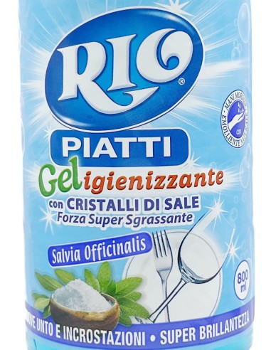 rio detersivo per piatti - 800ml - cristalli di sale & salvia: tuttocasashop.live: pulizia e cura della casa