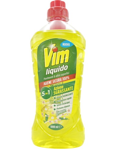 vim detergente liquido per pavimenti - 1 litro - limone: tuttocasashop.live: pulizia e cura della casa