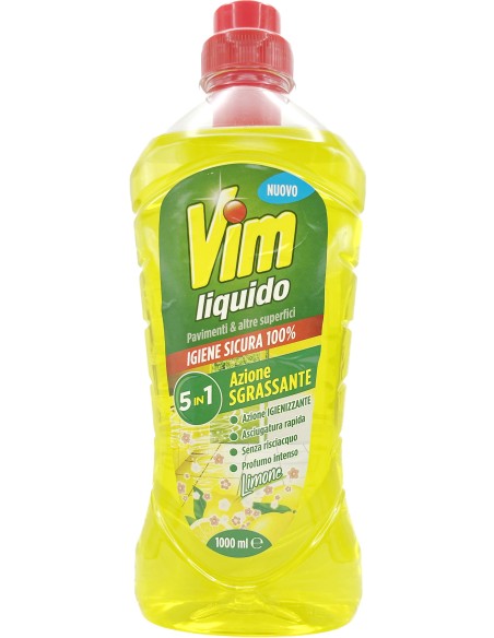 vim detergente liquido per pavimenti - 1 litro - limone: tuttocasashop.live: pulizia e cura della casa