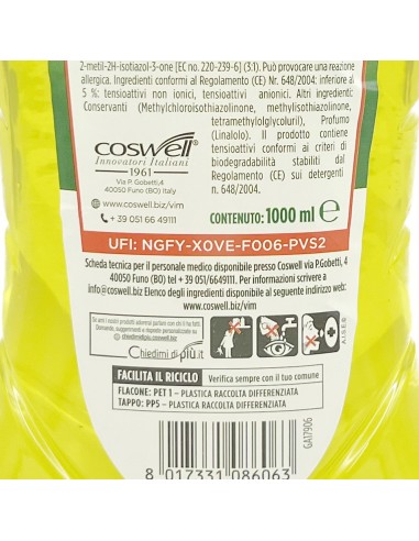 vim detergente liquido per pavimenti - 1 litro - limone: tuttocasashop.live: pulizia e cura della casa