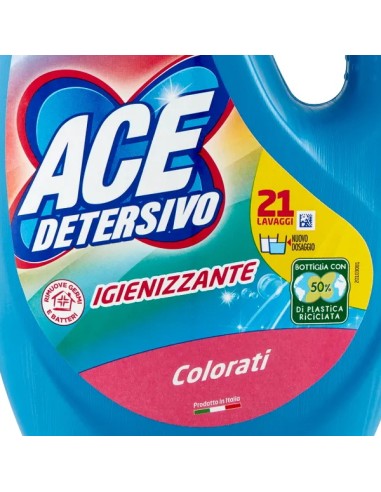 ace detersivo lavatrice liquido - 21 lavaggi - 1050ml - colore: tuttocasashop.live: prodotti per bucato e tessuti