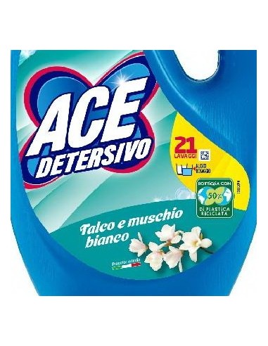 ace detersivo lavatrice liquido - 21 lavaggi - 1050ml - talco & muschio: tuttocasashop.live: prodotti per bucato e tessuti
