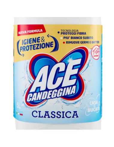 ace candeggina casa e bucato - 5 litri - classica: tuttocasashop.live: prodotti per bucato e tessuti
