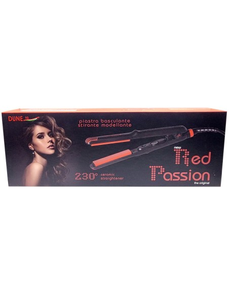 dune 90 red passion - piastra basculante stirante modellante - ceramica: tuttocasashop.live: altro - bazar