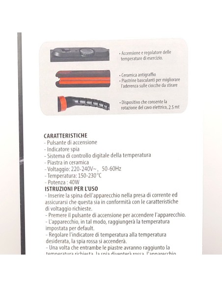 dune 90 red passion - piastra basculante stirante modellante - ceramica: tuttocasashop.live: altro - bazar