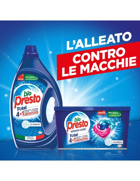 bio presto detersivo lavatrice liquido 50 lavaggi 2250ml - classico: tuttocasashop.live: prodotti per bucato e tessuti