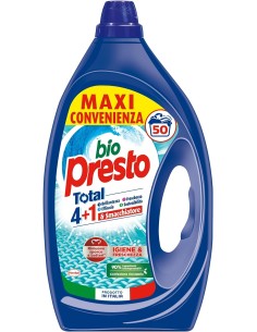 bio presto detersivo lavatrice liquido 50 lavaggi 2250ml - igiene: tuttocasashop.live: prodotti per bucato e tessuti