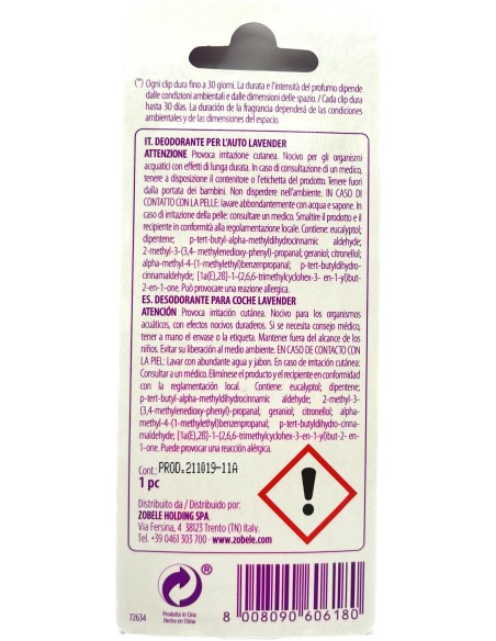 aria vera deodorante per auto - lavender: tuttocasashop.live: pulizia e cura della casa