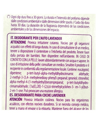 aria vera deodorante per auto - lavender: tuttocasashop.live: pulizia e cura della casa