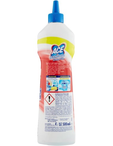 ace igiene casa crema gel 500ml - protezione per la casa con candeggina: tuttocasashop.live: pulizia e cura della casa
