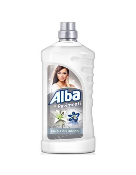 alba pavimenti detergente liquido - 1 litro - iris e fiori bianchi: tuttocasashop.live: pulizia e cura della casa
