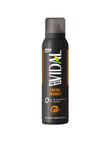 vidal deodorante spray - 150ml - for men energy fresh 48h: tuttocasashop.live: igiene e cura della persona
