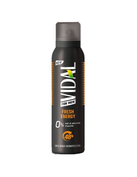 vidal deodorante spray - 150ml - for men energy fresh 48h: tuttocasashop.live: igiene e cura della persona