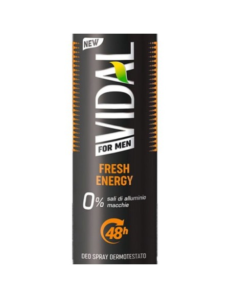 vidal deodorante spray - 150ml - for men energy fresh 48h: tuttocasashop.live: igiene e cura della persona