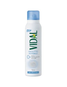 vidal deodorante spray - 150ml - talco 48h - asciutto invisibile: tuttocasashop.live: igiene e cura della persona