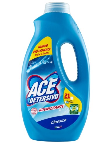 ace detersivo lavatrice liquido - 21 lavaggi - 1050ml - classico: tuttocasashop.live: prodotti per bucato e tessuti