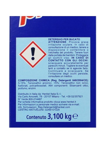 bio presto detersivo lavatrice in polvere fustone - 62 misurini - 3100g: tuttocasashop.live: prodotti per bucato e tessuti