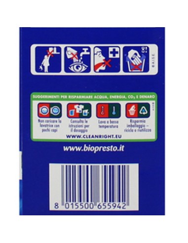 bio presto detersivo lavatrice in polvere fustone - 62 misurini - 3100g: tuttocasashop.live: prodotti per bucato e tessuti