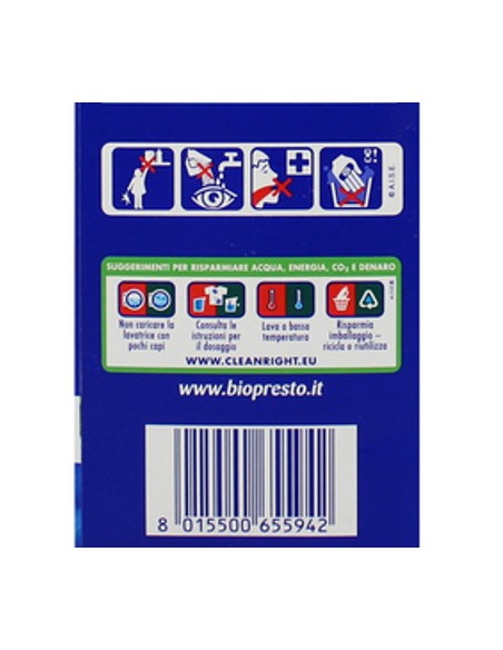 bio presto detersivo lavatrice in polvere fustone - 62 misurini - 3100g: tuttocasashop.live: prodotti per bucato e tessuti