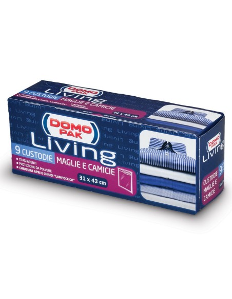 domopak living custodie 31x43cm - 9 pezzi - maglie e camicie: tuttocasashop.live: prodotti per bucato e tessuti